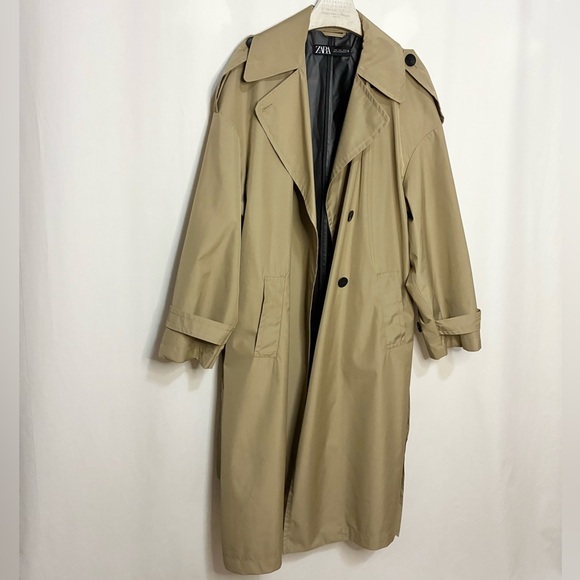 Zara Oversized Technical Trench Coat - Picture 7 of 12